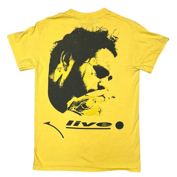 Post Malone Live Yellow Graphic Print T-Shirt Unisex Size S - Picture 2 of 9